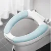 5pairs Universal Toilettensitz Abdeckung Flanell WC Paste Toilette Kleber Sitzkissen Waschbar Wärmer Sitzdeckel Deckkissen Kissen