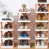 Gabinetes de puerta de color gabinete a juego de almacenamiento organizador plegable de calzado que ahorran espacio capas de zapatos 2-9 zapatos simples estantes de zapatos estantes