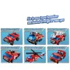 496pcs Transformer les blocs de construction du robot 6 en 1 City Fire Truck Assembly Toys Toys War Model Model Bricks Kids Holiday G