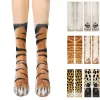 3D Print Animals chaussettes chat tigre chien léopard chaussettes drôles pour femmes hommes hautes chaussettes cosplay costumes halloween accessoires