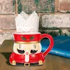 Кружки офис декор Рождественский кофейный кружка фарфоровая чашка вода рождественская чайная керамика мультфильм контейнер милый питье