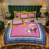 Bedding Sets Luxury Horse Duvet Cover Colorful Fashion Set Satin-Like Cotton Fabric Home Textiles With Pillowcase Drop