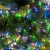 A corda di filo verde a led fata luci cluster da esterno usi per l'albero di Natale ghirlanda ghirlanda year street home party arredamento per matrimoni 240329