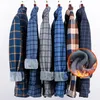 Chemises décontractées pour hommes Fleep d'hiver automne pour hommes Business Plaid Shirt Long Mancheve Chausss