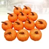 Decorative Flowers 12pcs Miniature Pumpkin Figurine Glitter Pumpkins Fall Harvest Ornaments House Accessories White