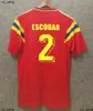 Colombia 1990 Maglie da calcio a casa retrò Valderrama Escobar Futbol Camiseta Shirt Vintage Cal