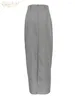 Jupes Clove Fashion Slim Grey Office pour les femmes 2024 Élégant taille haute jupe Bodycon Classic Solid Faldas Femme