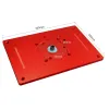 Banche da tavolo router universali inserisci il kit piastra di base kit di taglio rosso taglio sega a bordo board woodworking