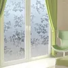 Stickers de fenêtre 3D Film de cluster rose Verre Home Decorative No-Glue Static Sliding Doors Balcon Privacte décalcomanies 45 100 cm