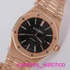 AP Механические наручные часы Epic Royal Oak 15400 или Mens Watch 18k Rose Gold Black Face Автоматические механические швейцарские знаменитые часы роскошные золотые часы диаметры 41 мм