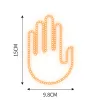 Le feu de doigt de voiture drôle avec signe de geste à la main à distance lampe à main de signal de panneau de lueur auto