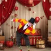 Circus Kids Erwachsene Porträthintergrund für Fotografie Karneval Babyparty Geburtstagsfeier Dekor Hintergrund Fotostudio Requisiten