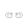 Stud Earrings 925 Sterling Silver Weather For Woman Girl Simple Hollow Out Cloud Sun Design Jewelry Birthday Gift Drop