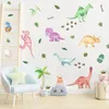 Naklejki okienne Kreatywne akwarelowe ścianę kreskówka liść zwierząt mural tło tło pvc sypialnia dekoracja domu