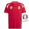 24 25 Hungary Soccer Jersey 2024 TシャツユーロカップハンガリーナショナルチームホームレッドアウェイホワイトSzoboszlaiフットボールシャツ