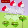 3d Round/Heart/Bear Lollipop Silicone Mold Valentine's Day Chocolate Mold Diy Candy Topper Model Cake Decorating Tools Bakeware