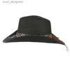 Chapéus de aba larga Chapéus de balde vintage Western Cowboy Chap