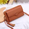 Sacs à bandoulins Fashion Long Sac Femme Designer Femme Pu Leather dames Coin Spold Holder Femme Téléphone