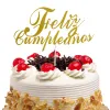 Gâteau topper bonne fete français russe joyeux anniversaire espagnol feliz cumpleanos gâteaux drapeaux de fête d'anniversaire décor de gâteau personnalisé