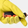 Long Sleeve Leather Gardening Gloves Puncture resistant Breathable Leather Gauntlet Rose Pruning Floral Gauntlet