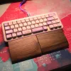 Accessories Wooden Hand Wrist Rest Pad For 65% 75% Alice Layout Split Mechanical Keyboard Walnut Beech Natural Solid Wood Palm Rest Pad