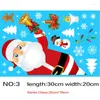 Fönsterklistermärken god julglasklistermärke Santa älgfilm för hemdekoration år klausul