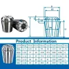 Spring Collet er Collet Chuck ER11 ER16 ER20 ER25 ER32 Spring Chuck för CNC Milling Lathe Tool Holder Milling Chuck