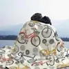 Blankets Just Keep Pedalling Trend Style Funny Fashion Soft Throw Blanket Pedaling Cycling Cyclist Bikes Bicycles Drive Wheels