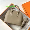 Bolsa de couro bolide saco de luxo feminino de luxo 2024 nova mini saco de casca de couro crossbody small bolsa de moda versátil bolsa de bolso de vaca h tem logotipo hbiwc9