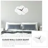 Orologio da parete orologio nuvoloso Nordic silenzioso specchio decorativo superficie appesa per la camera da letto soggiorno per bambini