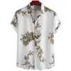 Chemises décontractées masculines 2023 Mentins d'été Floral Chinois Style Shirt Short Shirts Hawaiian pour hommes Plus taille Tops sec rapide TE-shirt Man Camisa 2449