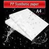 Papier A3 auto-adadhésive PP Papier synthétique autocollant d'étiquette étanche brillante pour l'imprimante laser