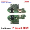 Huawei P Smart Plus 2018 2018 2019 2021 USBマイクロ充電充電ポートドックコネクタマイクボードフレックスケーブルのオリジナル新しい