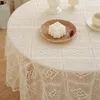Panno da tavolo da 55 pollici tovaglie in pizzo decorazioni ricamate floreali round per le vacanze estive primaveri