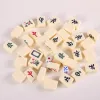 Hot Mini Mahjong Set tragbarer Majiang Travel Carry Bag Tisch Matte Mah-Jong Indoor Party Entertainment Casual Brettspiel 26mm