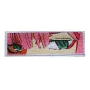 Full Embroidery Anime Patch Two-dimensional Girl Eyes Half Face Personality Armband Tactical Bag Sticker Custom Patch