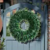 Flores decorativas Green Artificial Holiday Wreath Decoración festiva Navidad 40 cm