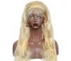 613# Blonde Straight Body Wave Front Lace Wigs 100% Human Hair Wigs For Women Pre Plucked With Baby Hair