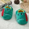 Slipper peuter jongens slippers cartoon pluche warme schoenen kleine kinderen baby winter huis schoenen jongen zacht rubber zool thuis schoenen puppy beer 2449