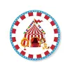 Circus Birtday Party Supplies Carnival Cake Topper Paper Cups Plate Invitations suspendues Sacs de faveur Paignes Baby Shower Decor