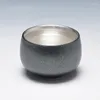 Teaware set zen silver stor kapacitet te skål ren kungfu master cup smak