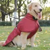 Vestuário para cães grandes roupas de algodão quente para cães espessados quebra -vento reflexivo capa à prova d'água Golden Retriever inverno