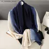 Lenços de luxo casual design de moda lenço de seda feminino gradiente de xale lenços de xale suaves silenciadores macios hijab240409