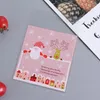 Storage Bags 100Pcs Christmas Candy Cookie Gift Santa Claus Clear Plastic Favor Packaging Xmas Party Decoration