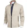 Men's Sweaters 9-color Wish Autumn And Winter Standing Neck Fashion Cardigan Fine Needle Sweater Coat Large Stock