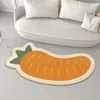 Carpets Arc-shaped Bathroom Mat Non-slip Bath Mats Banana Eggplant Shaped Tub Rug Quick-drying Absorbent Floor Shower Room Doormat