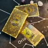 Yaratıcı Altın Pet Tarot Kartları Muhteşem Divinatif Tahta Oyunları Su Geçirmez Astrolojik Oracle Güverte Kılavuz Kitap