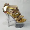 Chaussures de danse mode sexy chatoyant les talons hauts femmes style romain 17 cm
