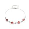 Браслет Clover Vans Clover S925 Серебряный серебряный клевер -клевер Moissanite Bracelet Ladies Простой элегантный подарок на День святого Валентина для подруг