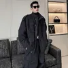 Tute da uomo Luzhen 2024 Spring Molte tasche progettano giacca per esterni sciolti pantaloni cargo dritti di moda set a due pezzi LZ1172